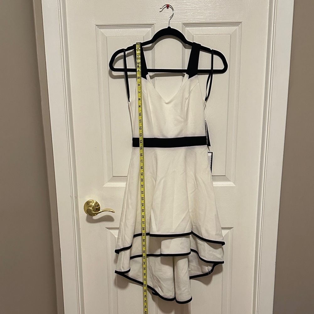 City Studio White and Black high low Dress